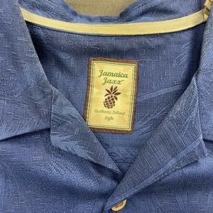 Jamaica Jaxx 100% Silk Button Down Short Sleeve Shirt Sz XL